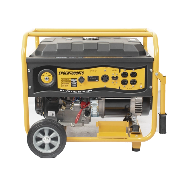 Generador a Gasolina Planta de Emergencia con Encendido Automático, 6.5KW, 220Vac 2 Fases, Jaula con Ruedas para Fácil Traslado