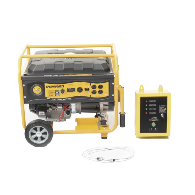 Generador a Gasolina Planta de Emergencia con Encendido Automático, 6.5KW, 220Vac 2 Fases, Jaula con Ruedas para Fácil Traslado