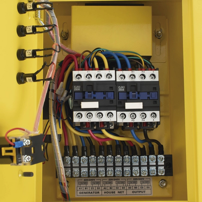 Generador a Gasolina Planta de Emergencia con Encendido Automático, 6.5KW, 220Vac 2 Fases, Jaula con Ruedas para Fácil Traslado