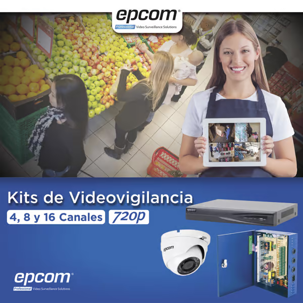 KIT TurboHD 1080p DVR 8 Canales 8 Cámaras Eyeball (exterior 2.8 mm)